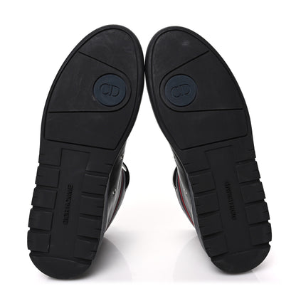 Christian Dior Homme Smooth Calfskin Mens Sneakers 43 Black Blue 6 of 8