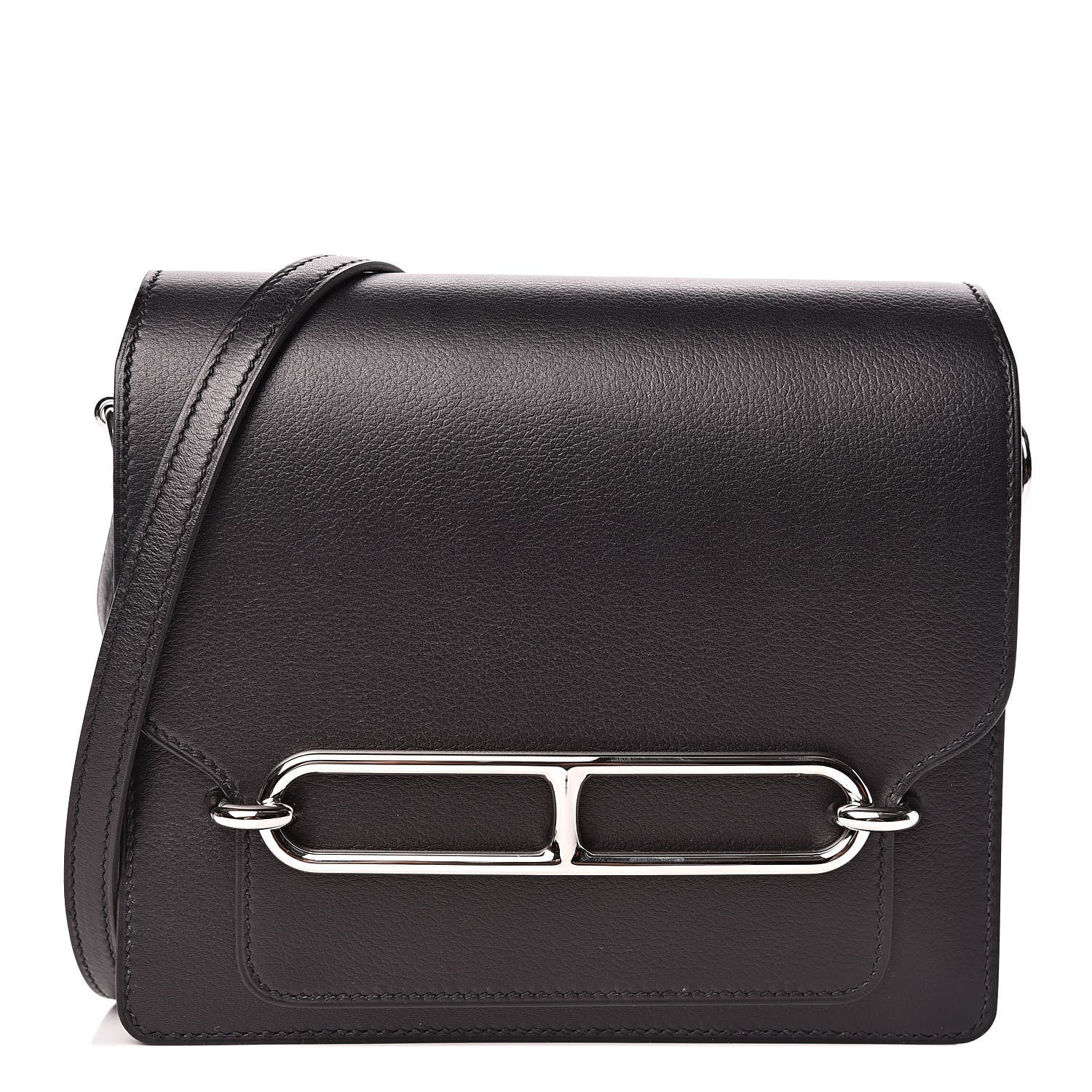 Hermes Evergrain Mini Sac Roulis Black 1 of 11