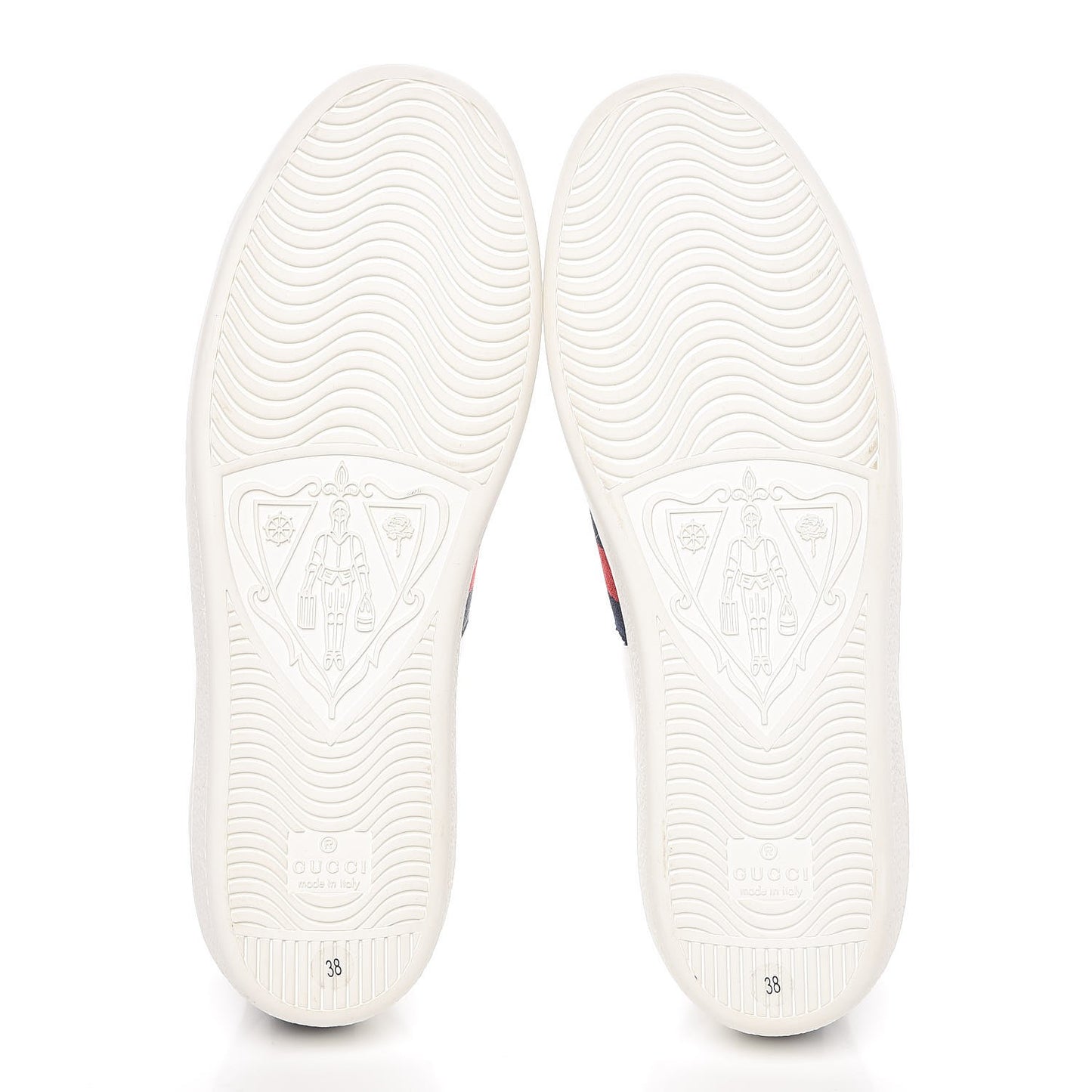 Calfskin Ayers Web Ace Sneakers 38 White Blue