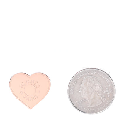Hermes Rose Gold Plated Brass Mini Coeur Twilly Scarf Ring 2 of 4