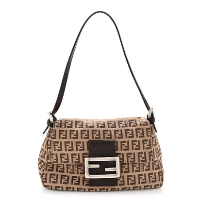 Fendi Zucchino Vitello Mini Mama Baguette Mogano Panna Bruciato 1 of 12