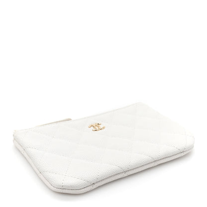 Chanel Caviar Quilted Small Pouch White 4 of 7