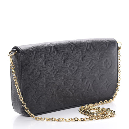 Louis Vuitton Empreinte Pochette Felicie Chain Wallet Black 4 of 15