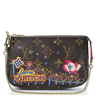 Louis Vuitton Monogram 2020 Christmas Animation Roller Coaster Mini Pochette Accessories Pivoine 1 of 11