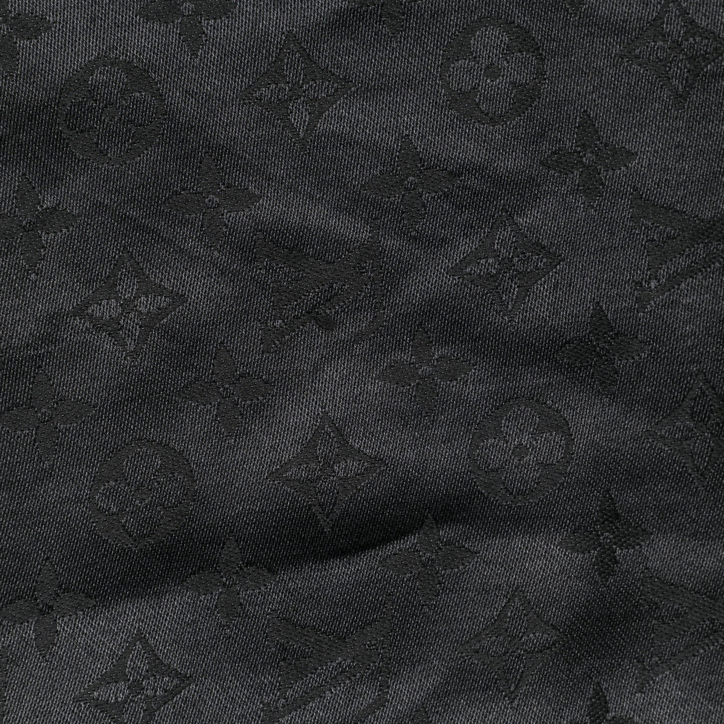 Silk Wool Monogram Shawl Black