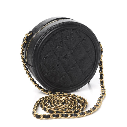 Chanel Caviar Quilted Round Filigree Crossbody Black 2 of 9