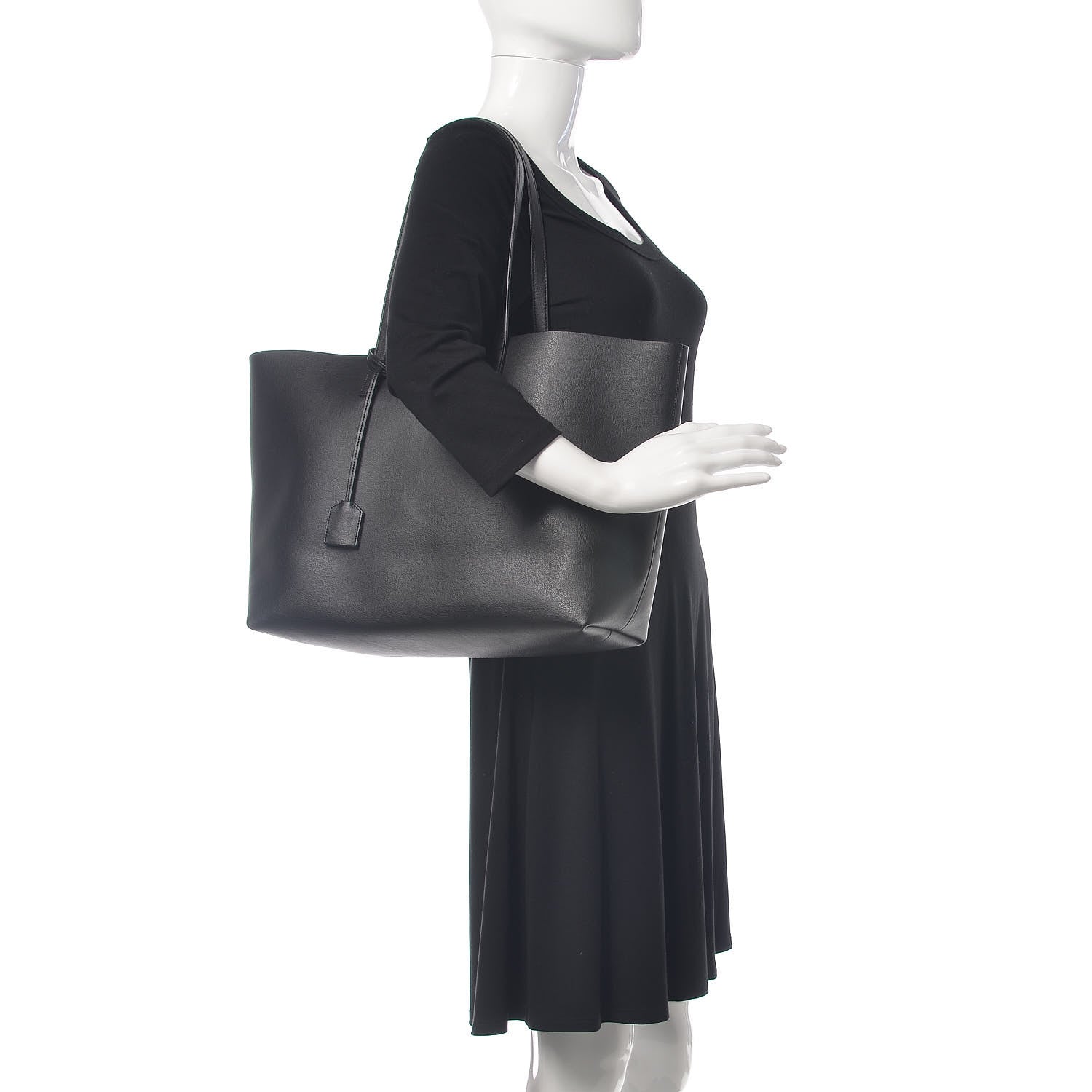 Saint Laurent Calfskin Large Shopping Tote Black 2 of 11