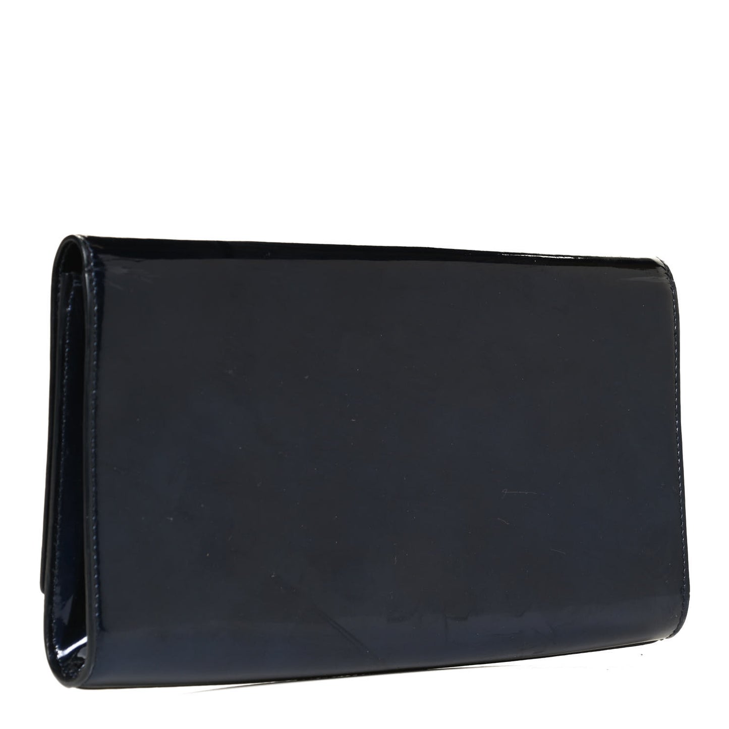 Patent Monogram Large Belle De Jour Clutch Navy Blue