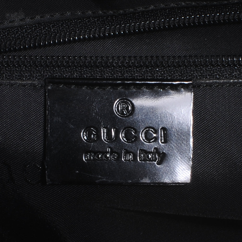 Patent Leather Bamboo Bag Black