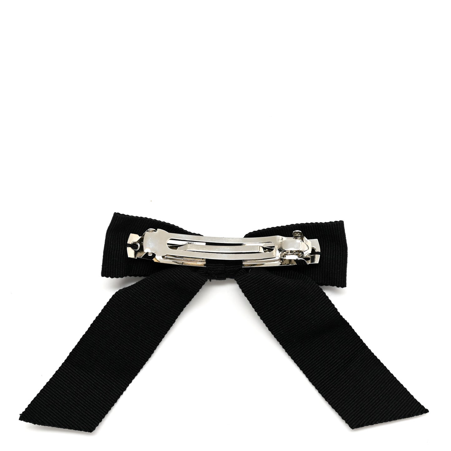 Grosgrain Bow CC Hair Clip Black
