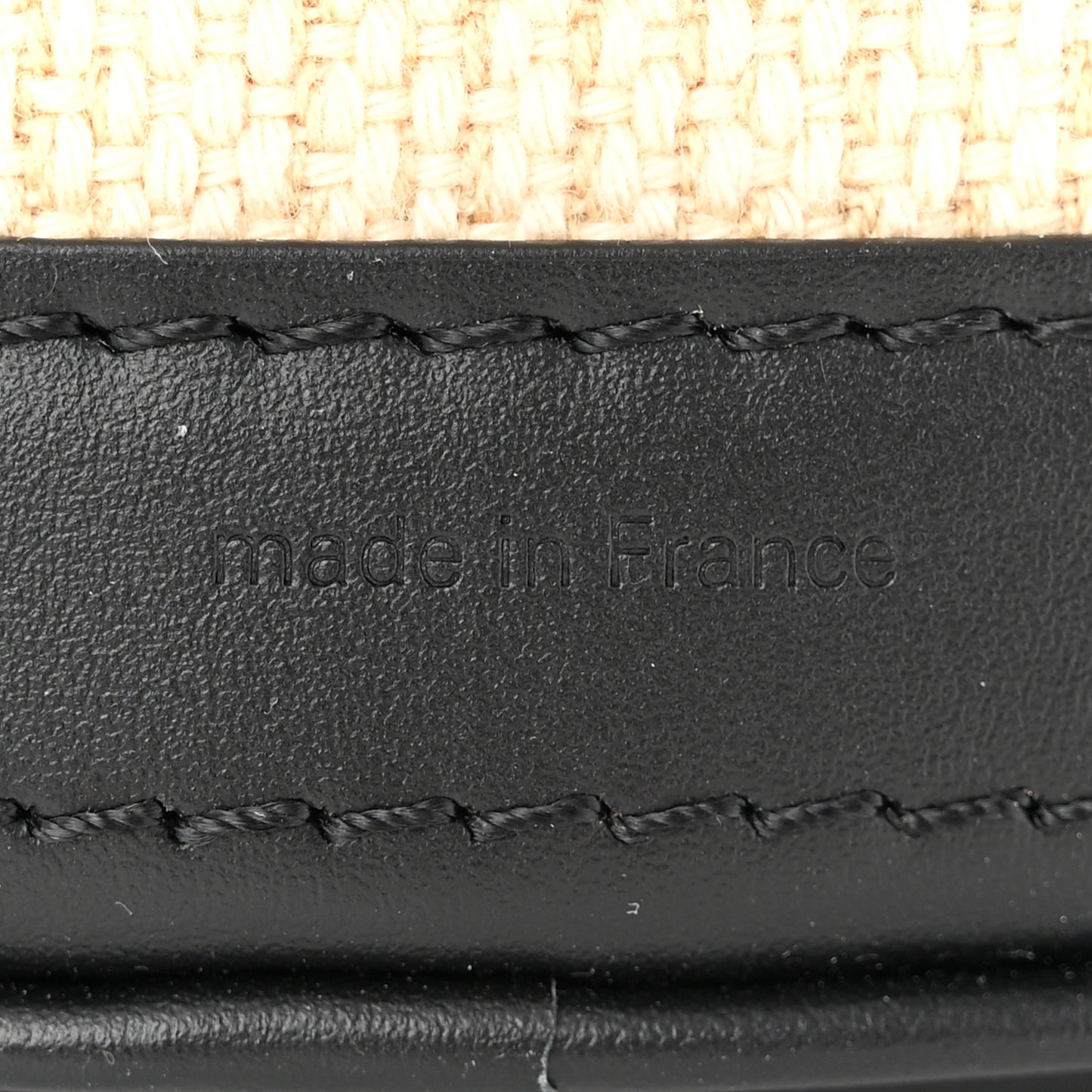 Cotton Calfskin Monogram Nano Bucket Bag Black