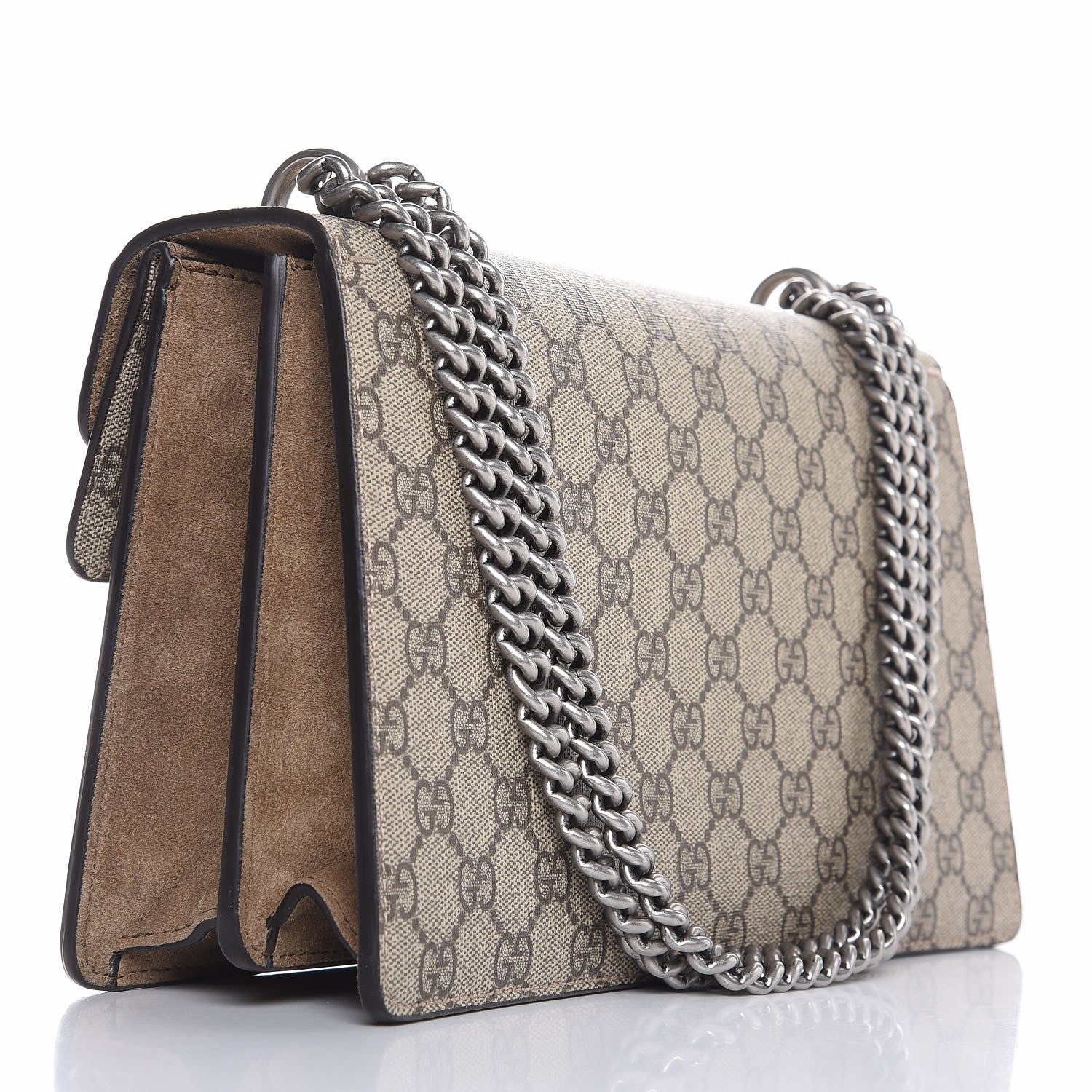Gucci GG Supreme Monogram Small Dionysus Shoulder Bag Taupe 3 of 8