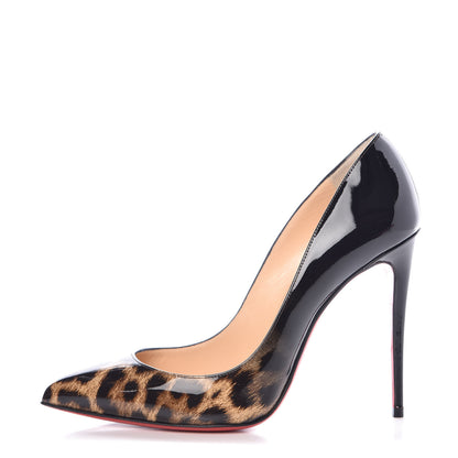 Christian Louboutin Patent Degrade Leopard Pigalle Follies 100 Pumps 38 Leopard Black 1 of 7