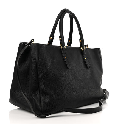 Versace Grained Calfskin La Medusa Shopping Tote Black 3 of 14