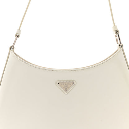 Prada Spazzolato Cleo Shoulder Bag White 5 of 9