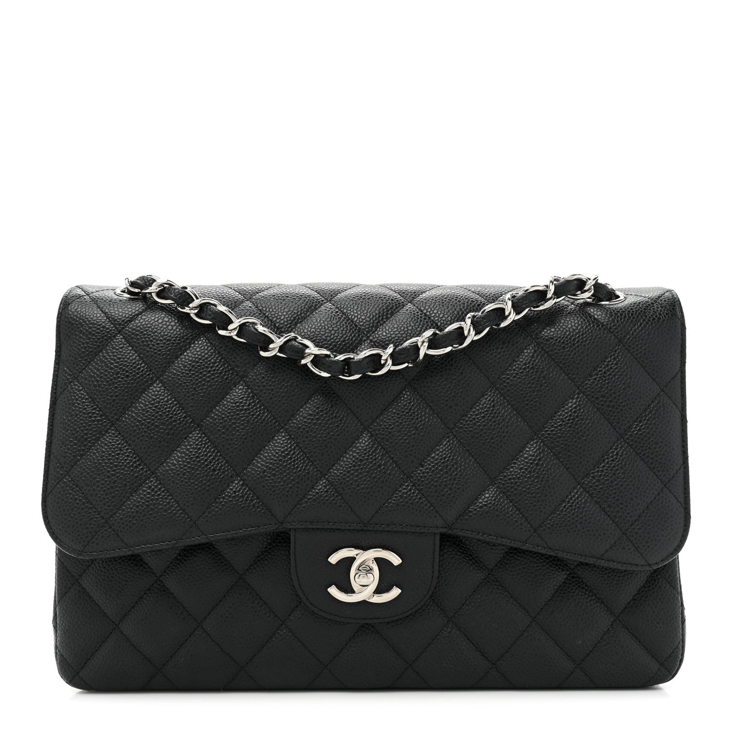 Chanel Caviar Quilted Jumbo Double Flap Black 1 of 10