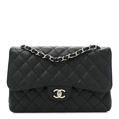 Chanel Caviar Quilted Jumbo Double Flap Black 1 of 10
