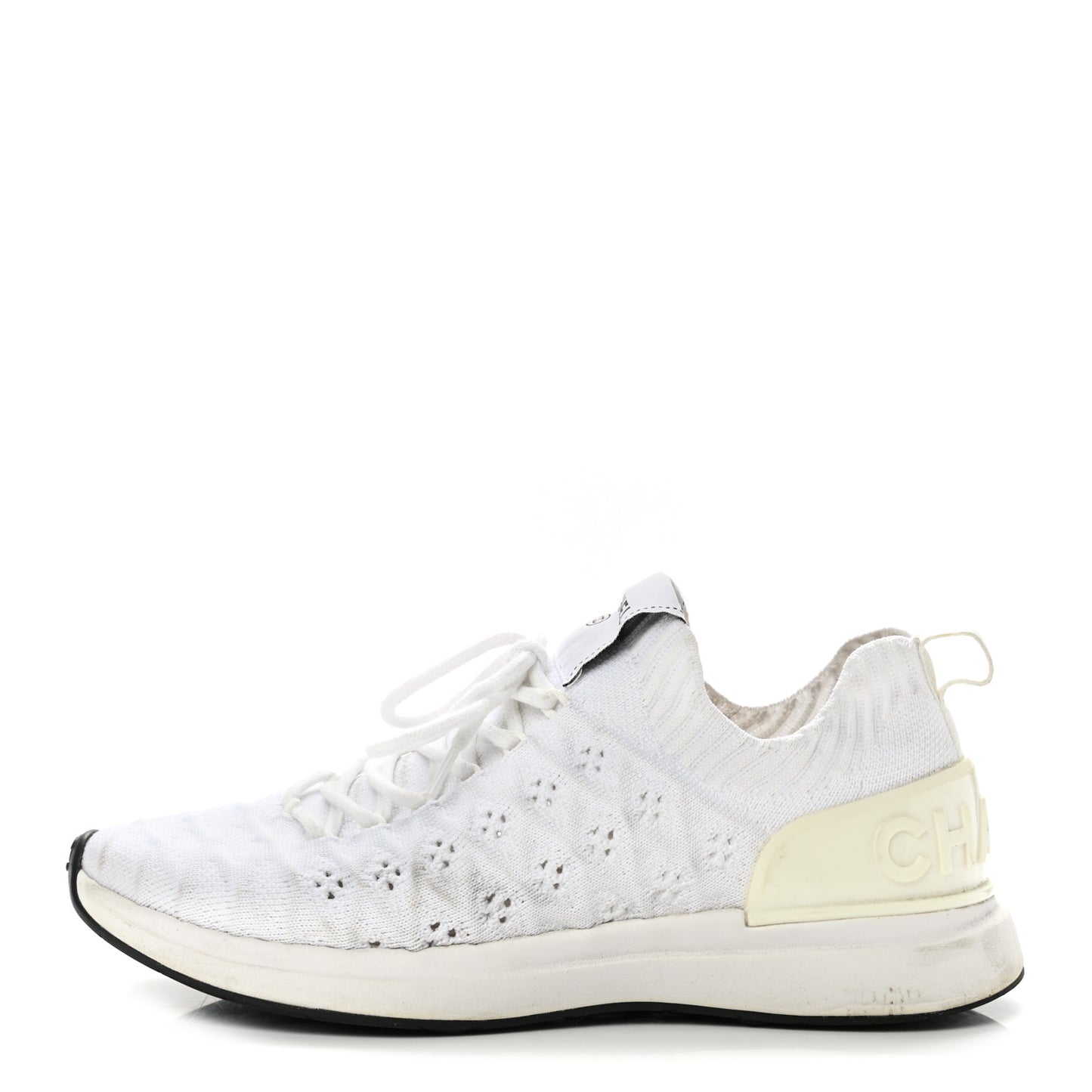 Fabric Logo Sneakers 36 White