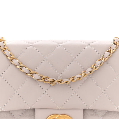 Chanel Lambskin Quilted Mini Rectangular Pearl Crush Flap Grey 8 of 11