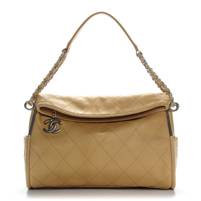 Chanel Lambskin Stitched Medium Ultimate Soft Tote Beige 1 of 7