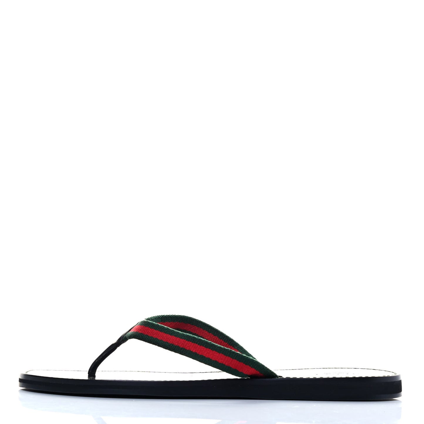 Nylon Calfskin Web Womens Thong Sandals 39.5 Green Red Black