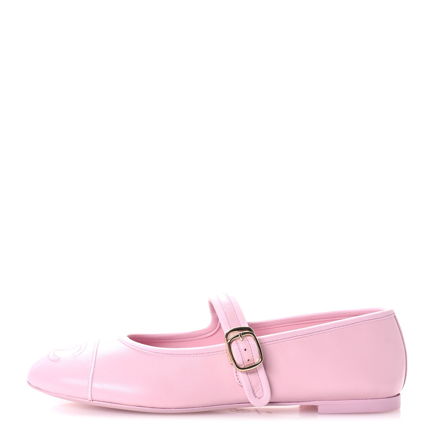Lambskin Mary Jane Flats 40 Pink