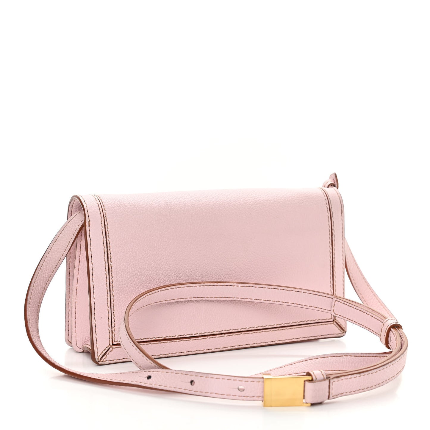 Grained Calfskin Mini Barcelona Shoulder Bag Rosa