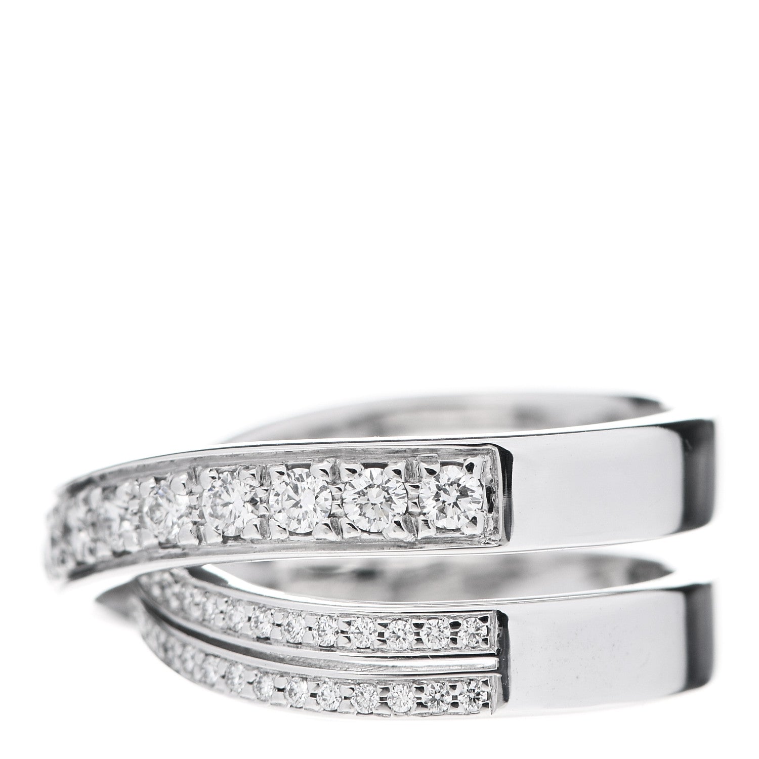 Cartier 18K White Gold Diamond Etincelle de Cartier Ring 49 4.75 3 of 7
