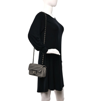 Chanel Ribbon Tweed Mini Rectangular Flap Black Ivory 2 of 9