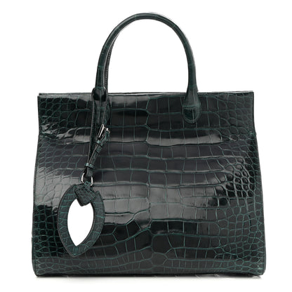 Alaia Crocodile Structure Tote Bag Emerald City 4 of 11