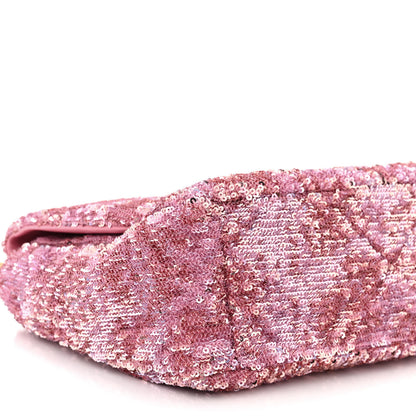 Chanel Sequin Quilted Medium Chanel 19 Flap Pink 9 of 10