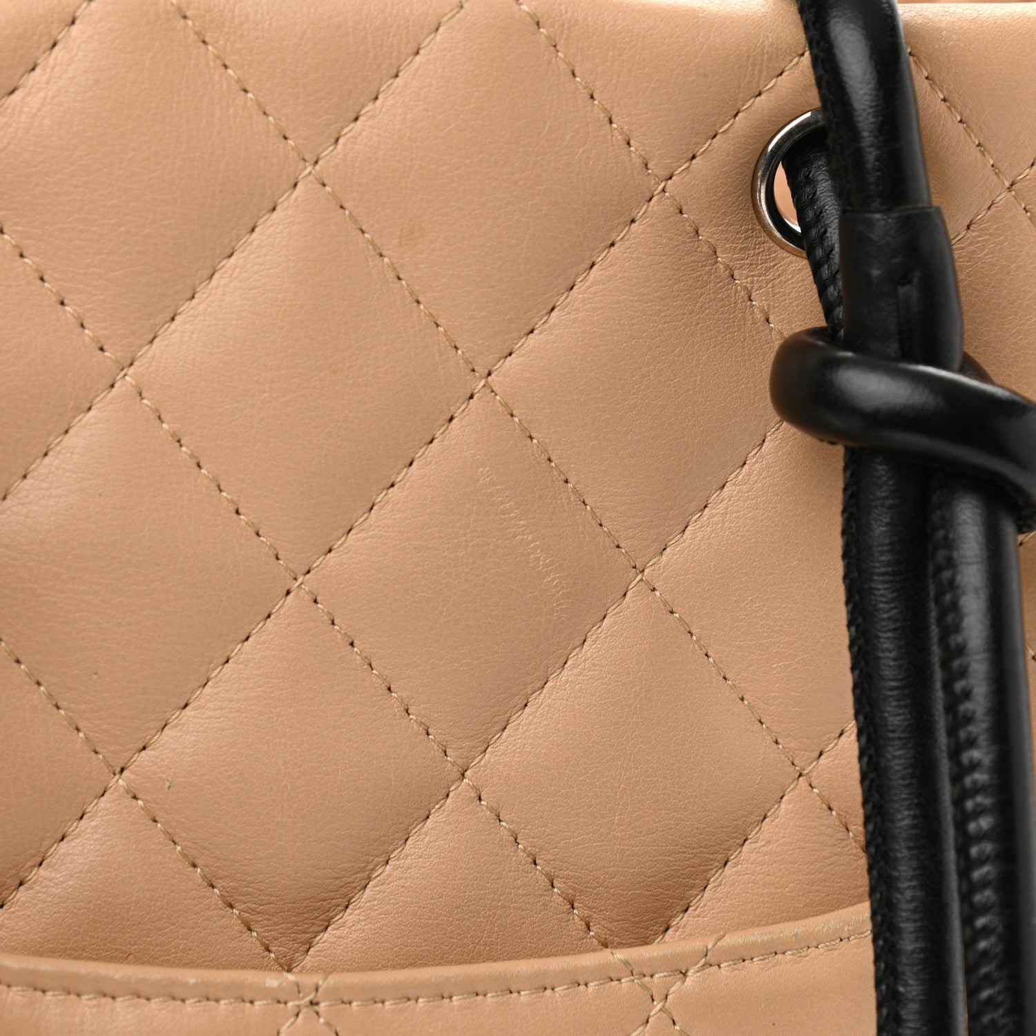 Chanel Calfskin Quilted Medium Cambon Tote Beige Black 15 of 16