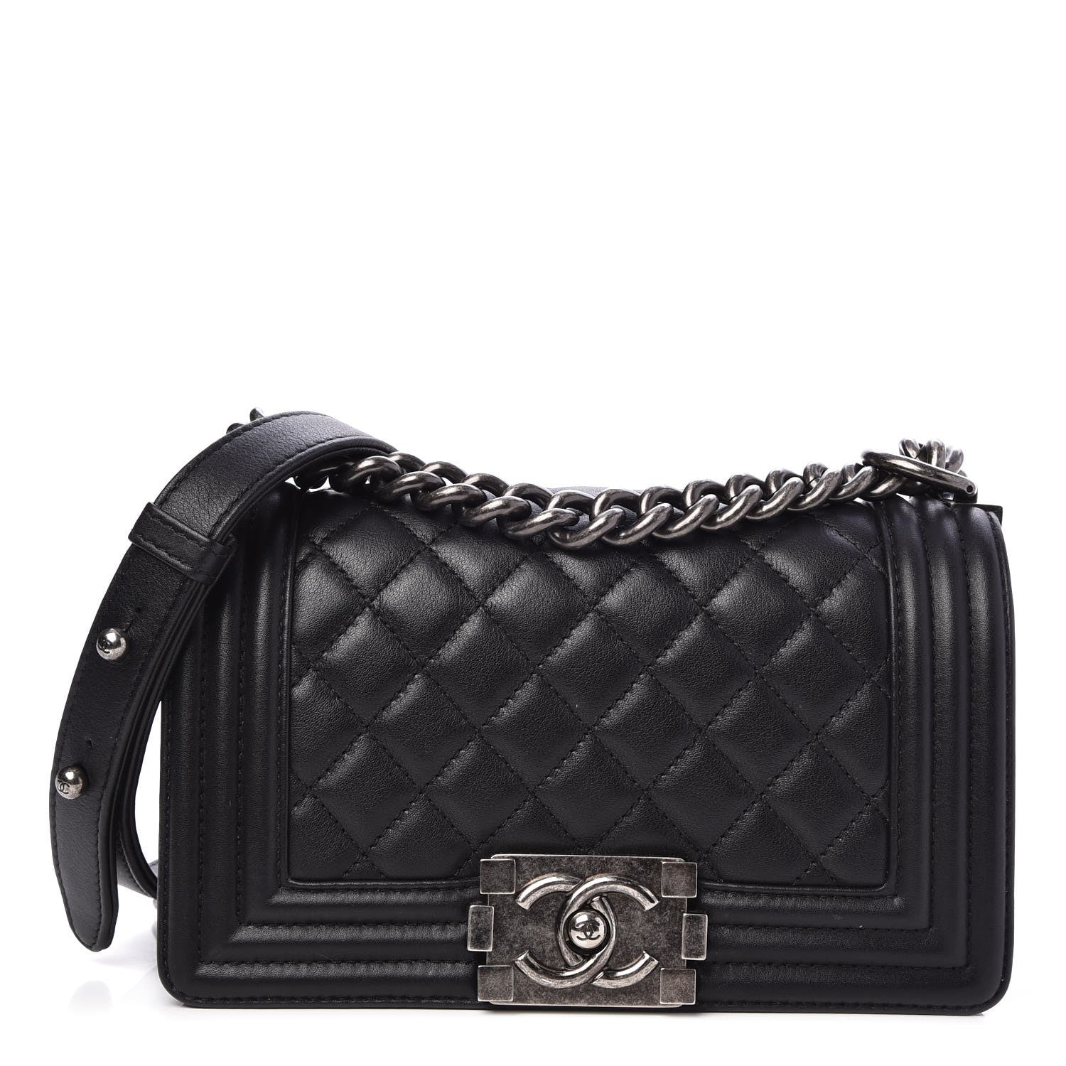 Chanel Calfskin Quilted Small Boy Flap Black 1 of 7