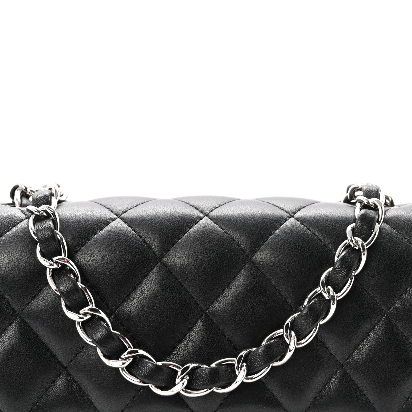 Lambskin Quilted Mini Rectangular Flap