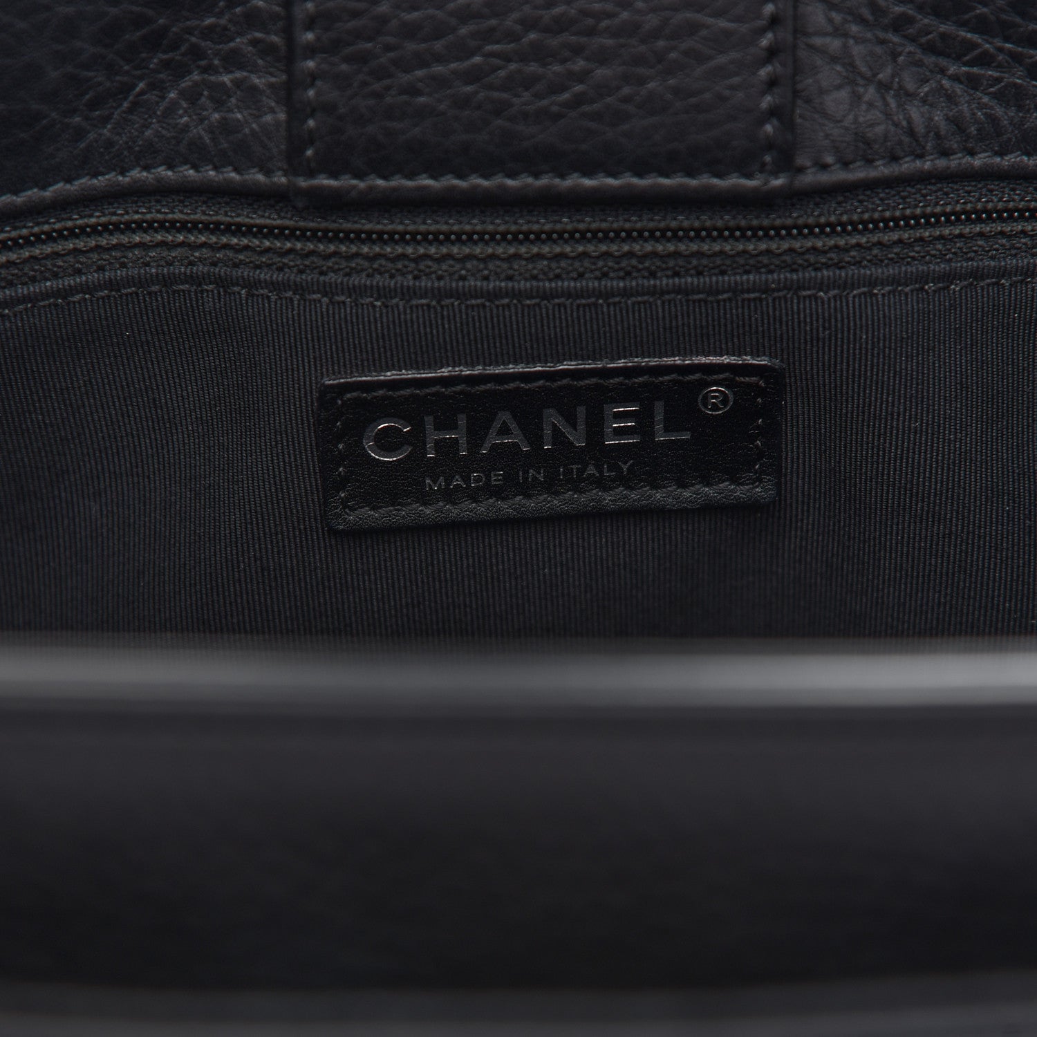 Chanel Calfskin Cerf Executive Shopper Tote Black 6 of 9