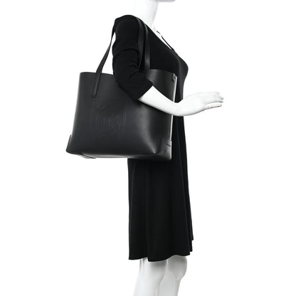 Burberry Calfskin TB Motif Embossed Medium Tote Black 2 of 10