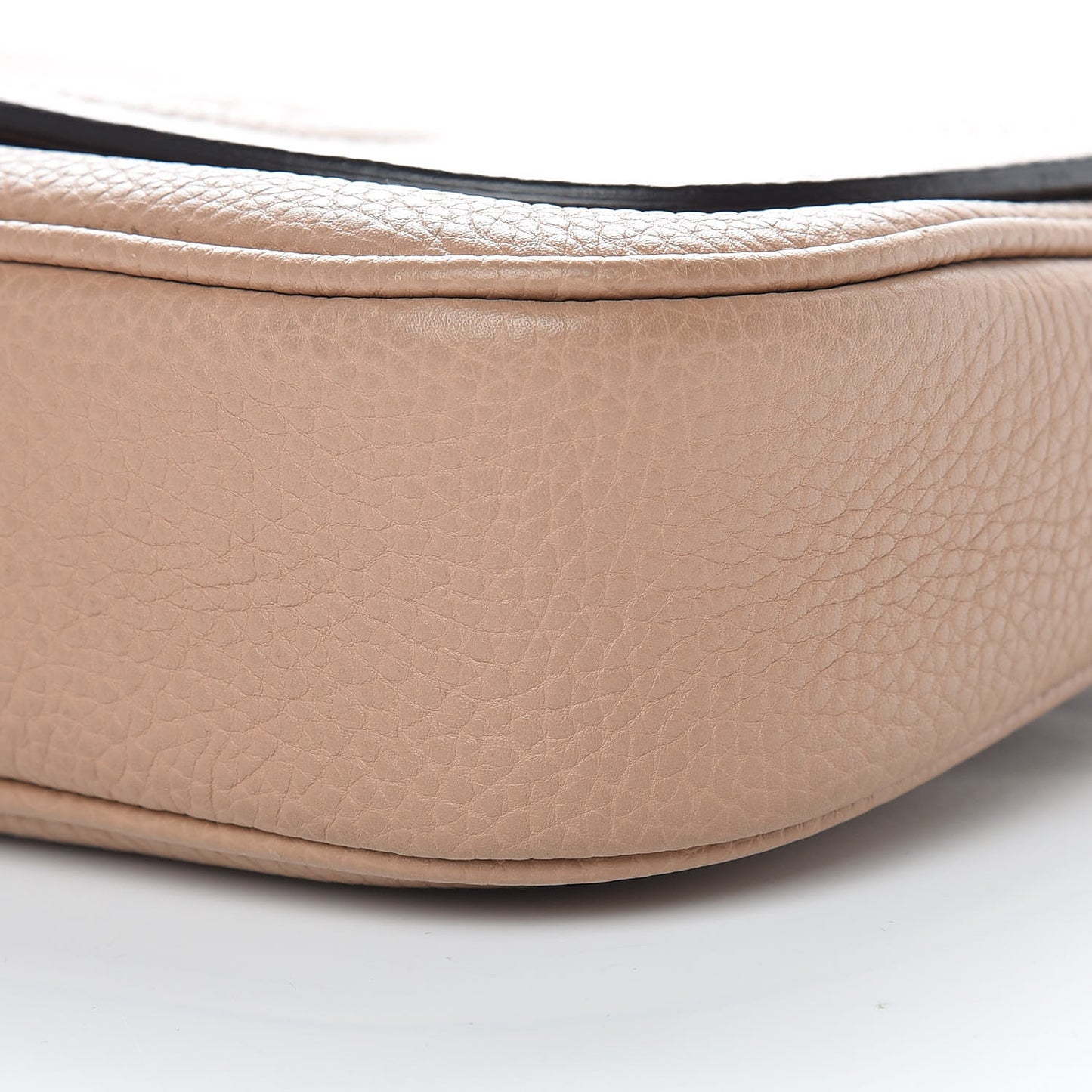 Pebbled Calfskin Medium Soho Flap Crossbody Camelia