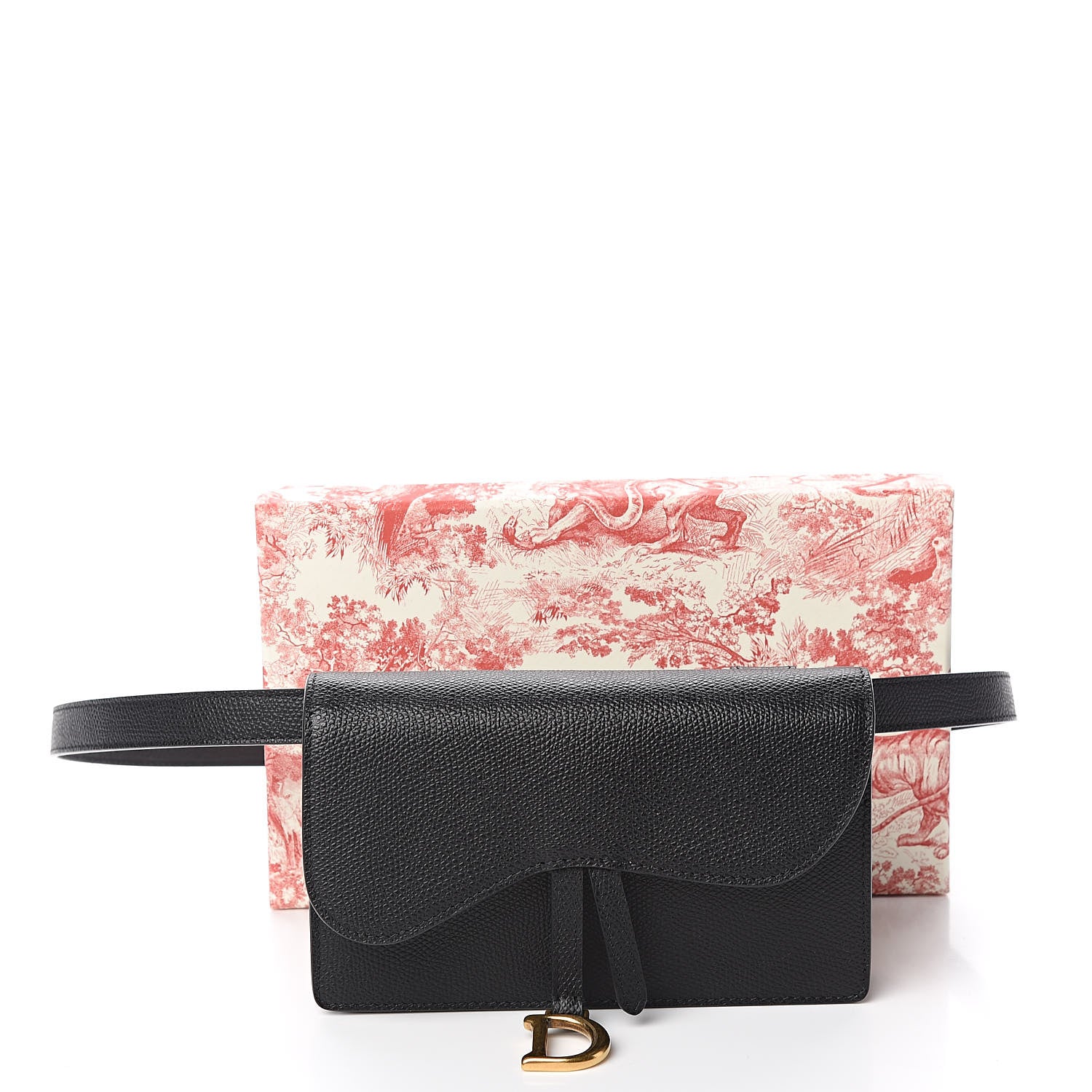 Christian Dior Grained Calfskin Saddle Belt Bag Black 11 of 11