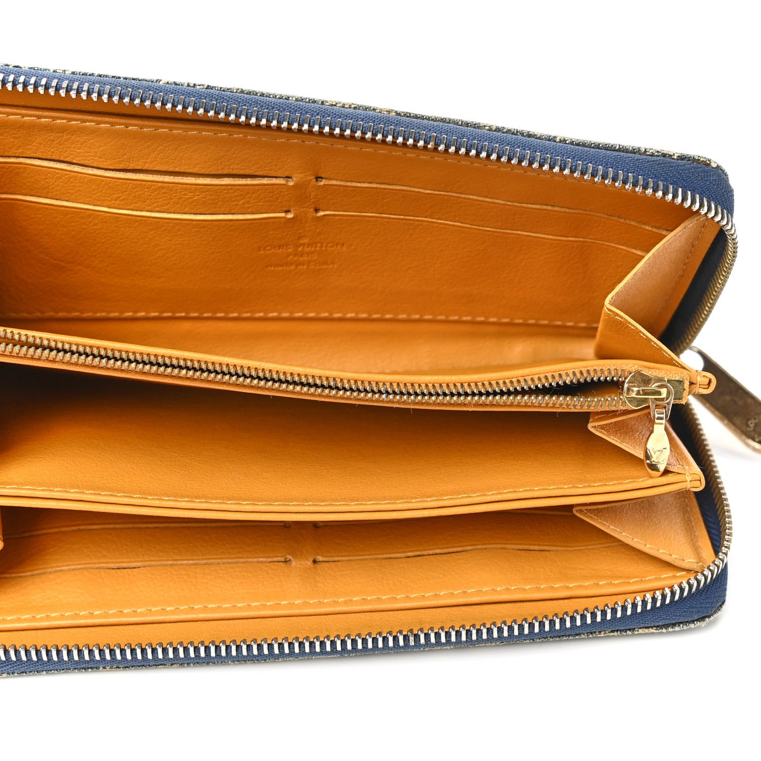 Louis Vuitton Monogram Denim Zippy Wallet Blue 5 of 8