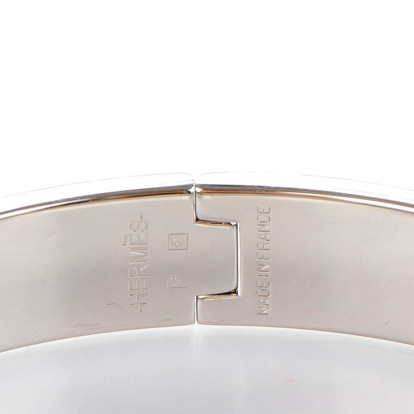 Enamel Narrow Clic Clac H Bracelet PM Rose Poudre