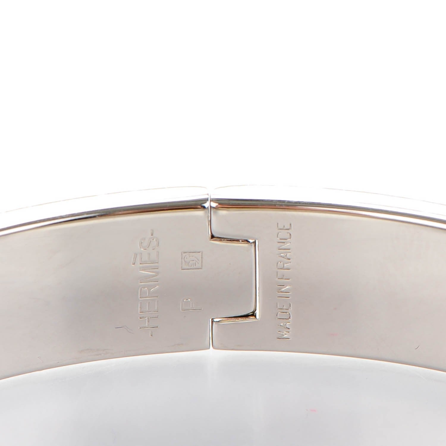 Hermes Enamel Narrow Clic Clac H Bracelet PM Rose Poudre 4 of 6
