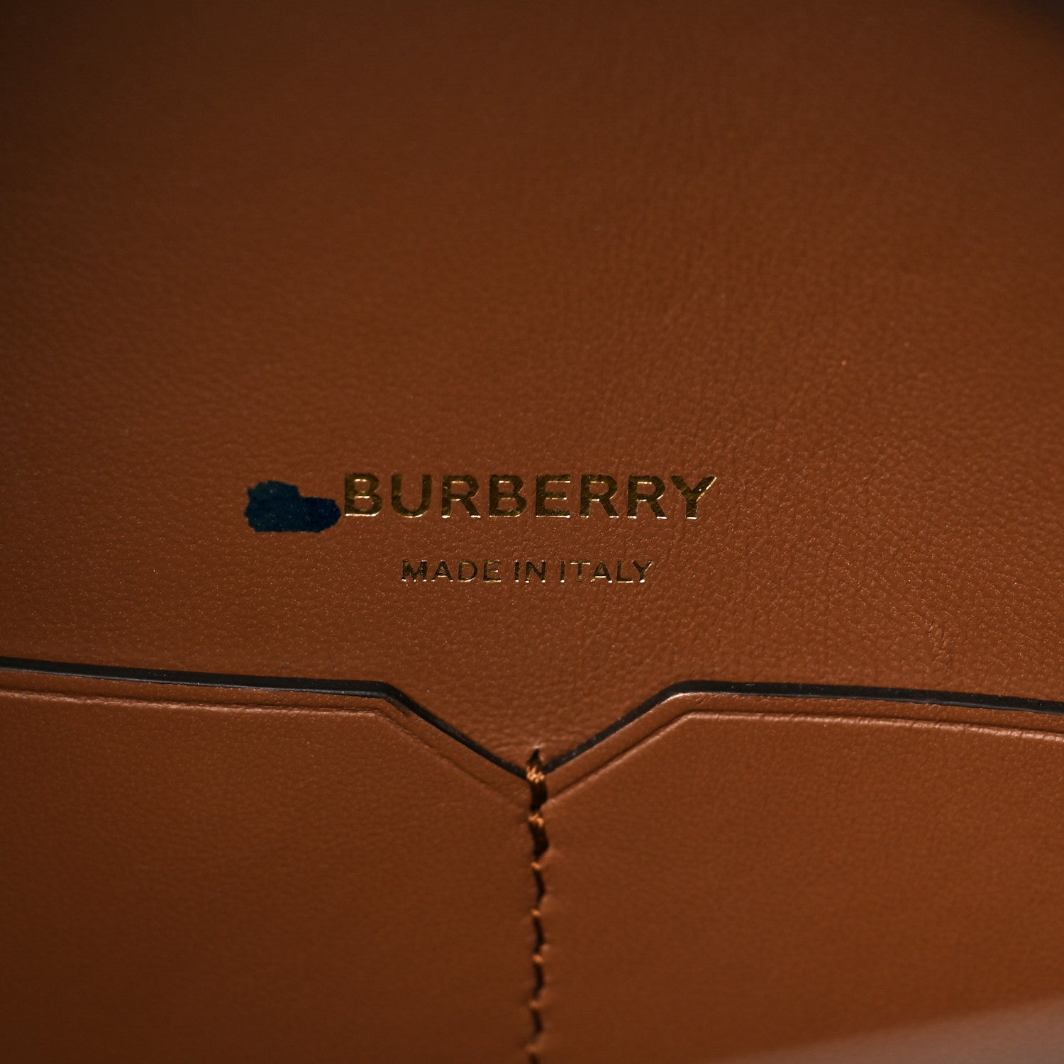 Burberry Calfskin Medium Society Top Handle Bag Black Brown 5 of 7
