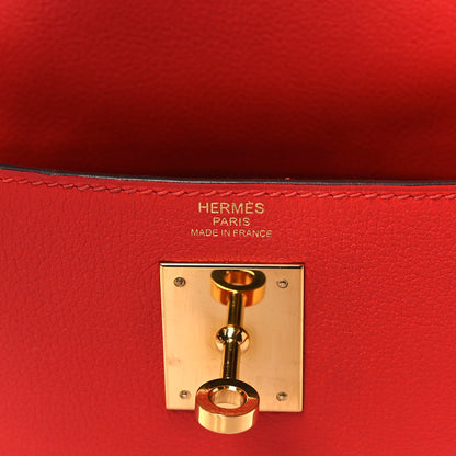 Hermes Evercolor Kelly Retourne 28 Rouge Tomate 6 of 10