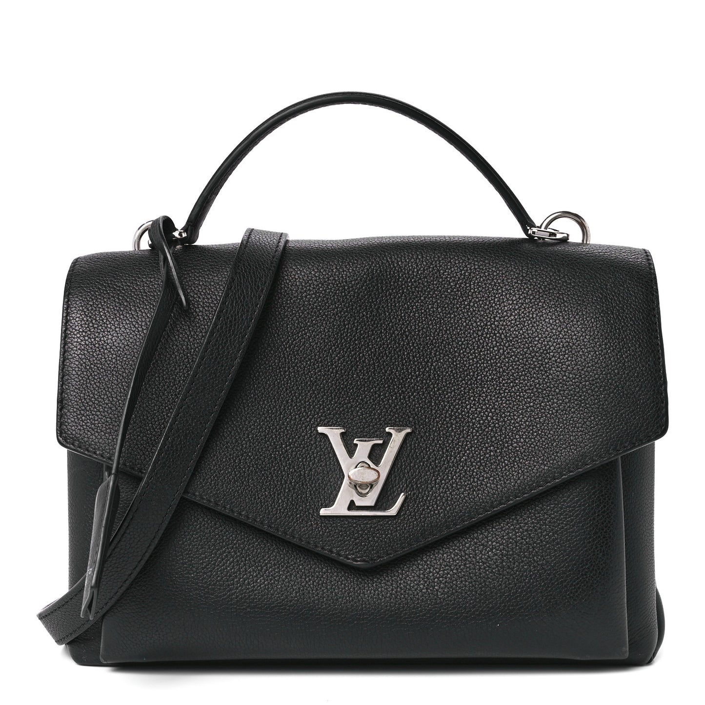 Soft Calfskin My Lockme Top Handle Black