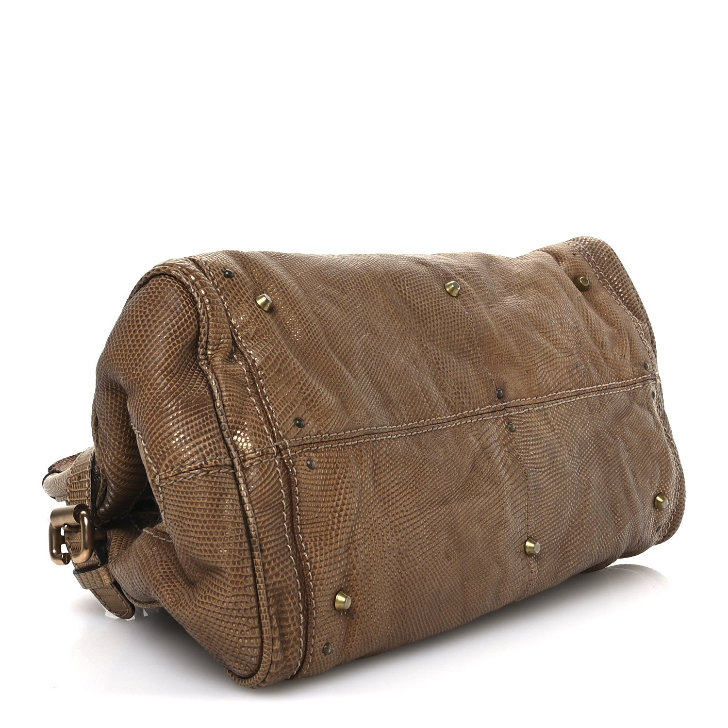 Chloe Lizard Medium Paddington Satchel Bronze 4 of 12