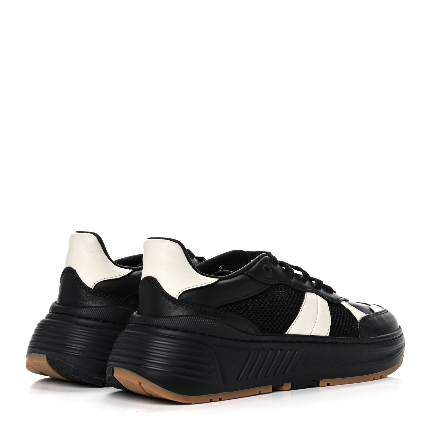 Calfskin Technical Mesh Speedster Sneakers 39 Black