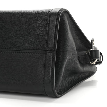 Alexander McQueen Pebbled Calfskin Snakeskin Small Skull Padlock Zip Around Tote Black 8 of 11