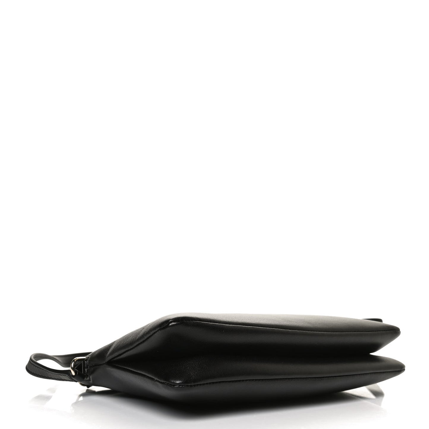 Supple Lambskin Small Faye Soft Zippered Shoulder Bag Black