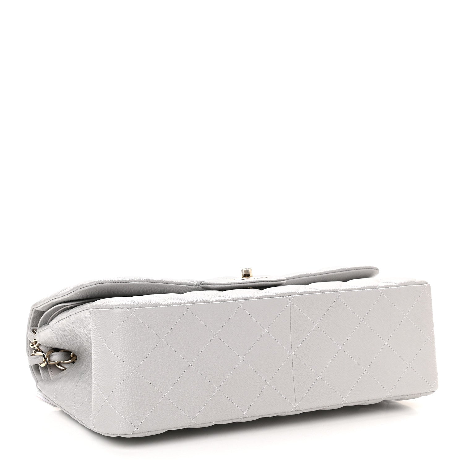 Chanel Caviar Quilted Jumbo Double Flap Grey 3 of 10