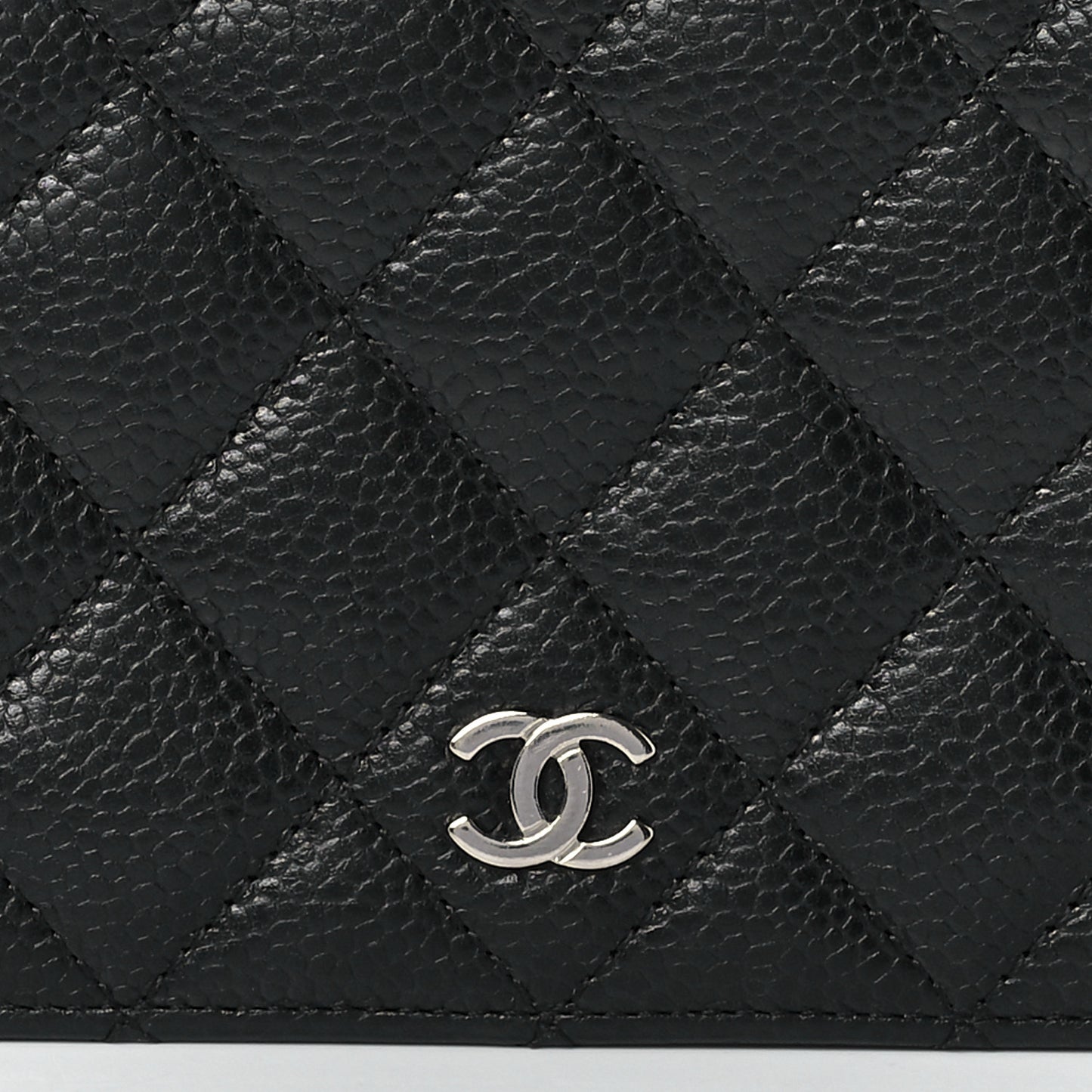 Caviar Quilted Yen Wallet Black